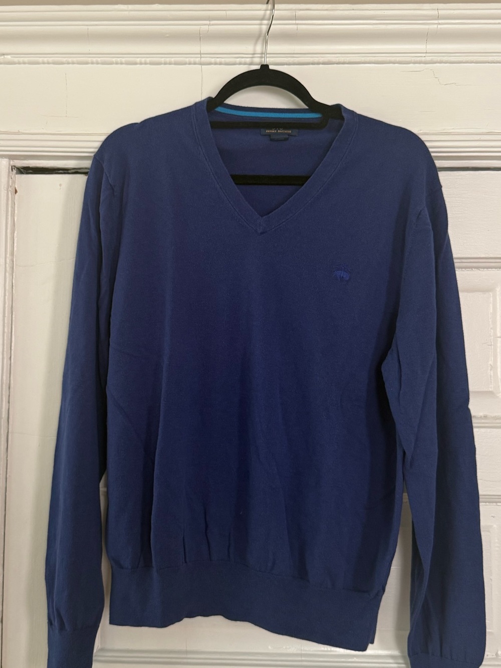 Brooks Brothers Men’s Large V-Neck Sweater - Blue